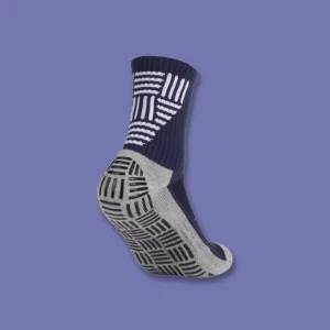 Dark Blue GripMax Mid-Calf Grip Socks isolated shot