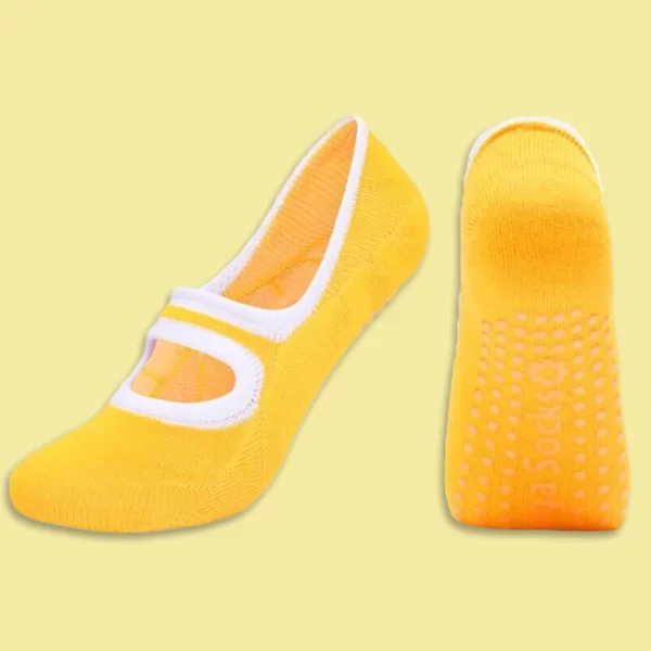 grip-yoga-socks-Yellow